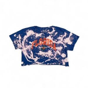 Florida Gators Blue Bleached Crop Top